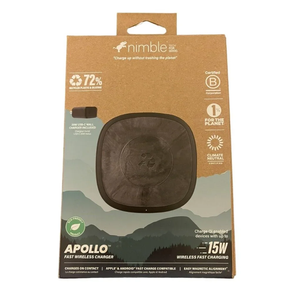 Fast Wireless Charger Pad for Apple and Android by Nimble APOLLO